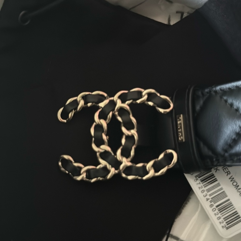 Chanel Quilted Black Belt